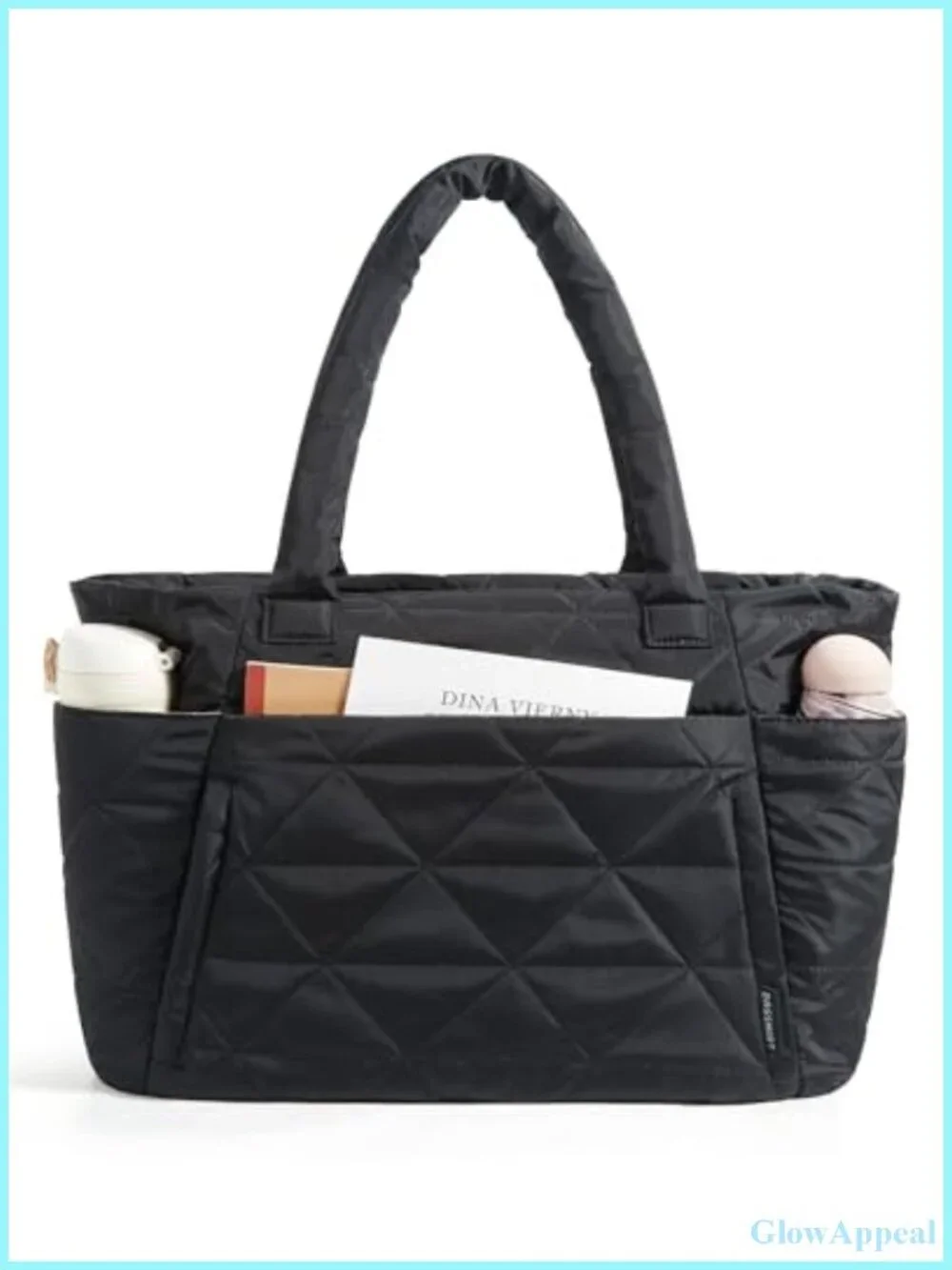 BAGSMART Puffer Tote Bag for Women Large Shoulder Bag Laptop Work Travel